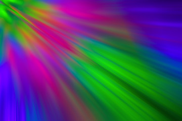 Multicolored rays of light shine through the facets of the crystal