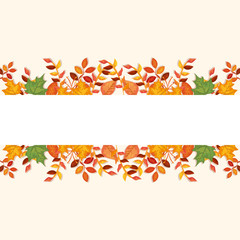 decoration leafs of autumn season