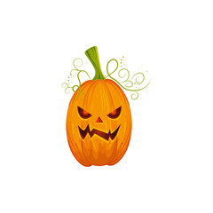 halloween pumpkin traditional isolated icon