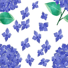 Hydrangea flower seamless pattern