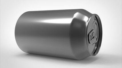 Can soda mock up 3d illustration Realistic render angle view  clear white background