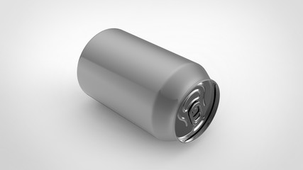 Can soda mock up 3d illustration Realistic render angle view  clear white background