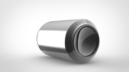 Can soda mock up 3d illustration Realistic render angle view  clear white background