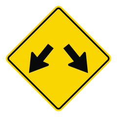 warning road sign