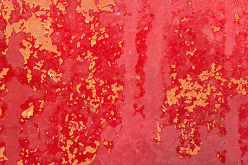 The surface of the paint and peeling off the metal plate and rust corrosion.