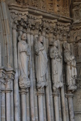 Saints, portal of cathedral fortress of Tuy