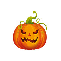 halloween pumpkin traditional isolated icon