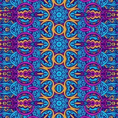 Abstract festive colorful bright vectorl pattern mandala art