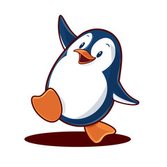 penguin on white background