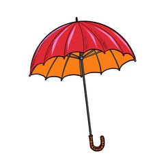 red umbrella. autumn accessory