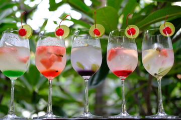 Colorful cocktail background