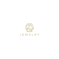 Fototapeta premium Jewelry golden brand identity product - luxury glamour expensive