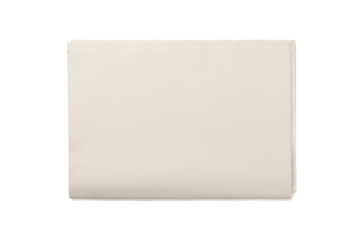 Blank Business Newspaper isolated on white background, Daily Newspaper mock-up concept