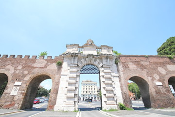 Fototapeta na wymiar Piazza Appio San Giovanni gate historical building Rome Italy
