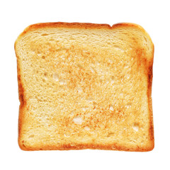 Toasted bread isolated on white background