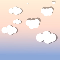 clouds in a pink and blue sky. Background.