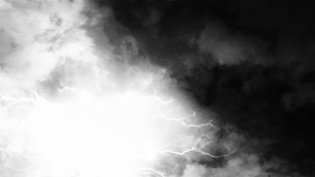 Dark Clouds And Lightning Storm Background