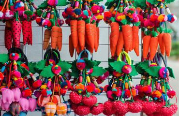 Berry keychain ,Carrot Keychain accessories for kid