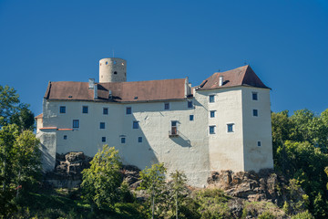 The castle of Karlstein on a steep rock in Lower Austria