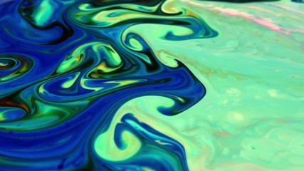 Slow Motion Macro Abstract Pattern Artistic Concept Surface Moving Surface Liquid Paint Splashing Art Design