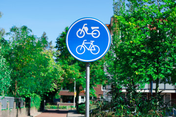 Dutch traffic sign bike moped path