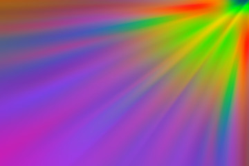 Multicolored rays of light shine through the facets of the crystal