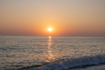Evening on the Black Sea coast in Sochi