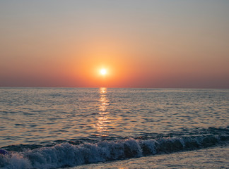 Evening on the Black Sea coast in Sochi