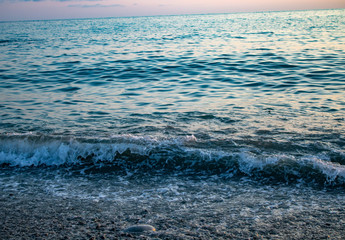 Evening on the Black Sea coast in Sochi