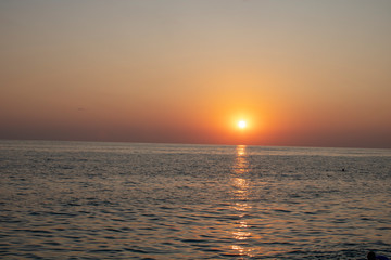 Evening on the Black Sea coast in Sochi