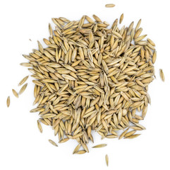 Some Oat isolated on white (selective focus)