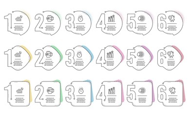 Time management, World water and Time line icons set. Infographic timeline. Demand curve, Augmented reality and Graph chart signs. Alarm clock, Aqua drop, Clock. Statistical report. Vector