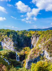 Plitvice Lakes and several waterfalls