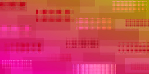 Abstract background of intersecting rectangles consisting of dots, in pink colors