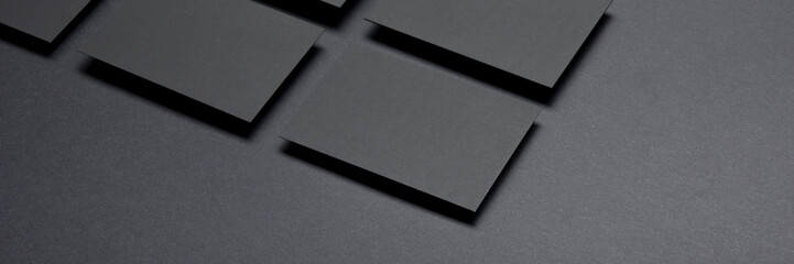 Business cards blank. Mockup on color background. Flat Lay. copy space for text