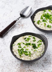 broccoli soup on bowl food background