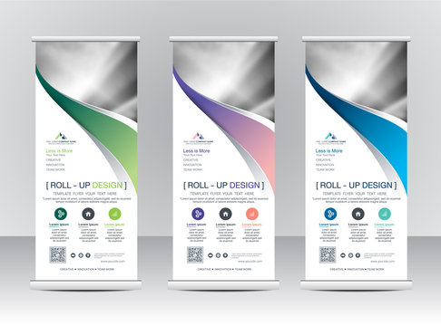 Roll up banner stand template design