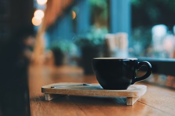 cup of coffee in cafe