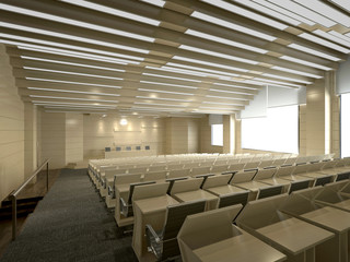 3d render of university conference room