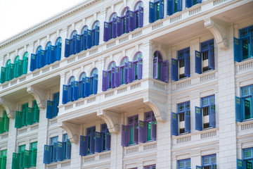 Obraz premium Heritage colourful Windows in Singapore