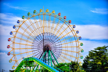 Ferris wheel in Isesaki-city, Japan.