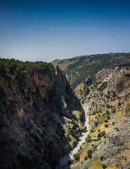 Scenic view of famous George in Aradena Crete, Greece