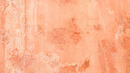 Abstract Painted Wall Surface. Stucco Background With Copy Space For design.Vintage light pink plaster Wall Texture. Pastel Background.