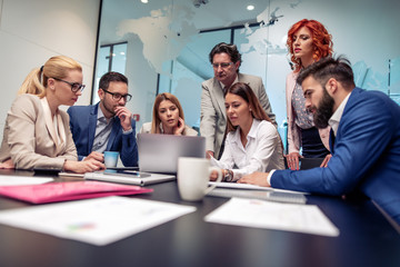  Group of business people working in office