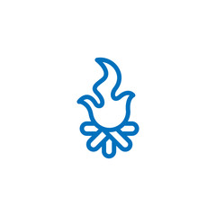 Naklejka premium bonfire camp fire icon Logo illustration. vector Icons Set Outline. Simple Modern graphic flat design design concepts. 