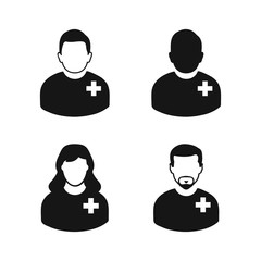 Medical Stuff Icon Set. Flat style vector EPS.