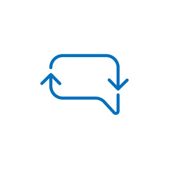 Fototapeta premium language switch icon Logo illustration. vector Icons Set Outline. Simple Modern graphic flat design design concepts. 