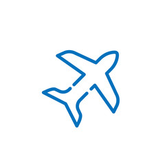 airplane icon Logo illustration. vector Icons Set Outline. Simple Modern graphic flat design design concepts. 