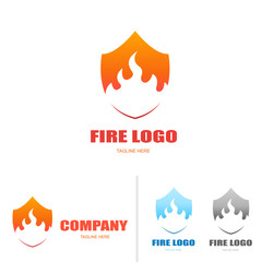 fire shield logo,flame shield logo,firewall  logo template