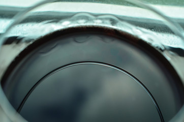 part of a glass of red wine